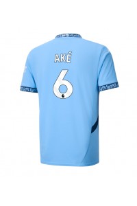 Manchester City Nathan Ake #6 Jalkapallovaatteet Kotipaita 2024-25 Lyhythihainen